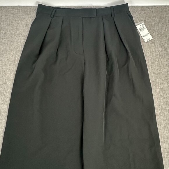 NEW! And NOW THIS Women High Rise Pants‎ Wide Leg Black $49 Trendy Large - Picture 2 of 12